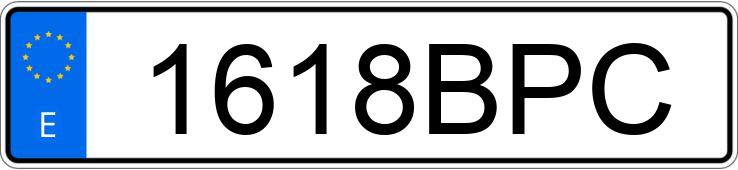 Numer rejestracyjny 1618BPC posiada PEUGEOT 206