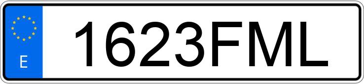 Numer rejestracyjny 1623FML posiada VOLKSWAGEN GOLF