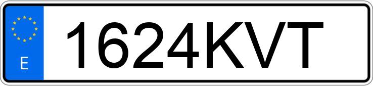 Numer rejestracyjny 1624KVT posiada AUDI A1 SPORTBACK