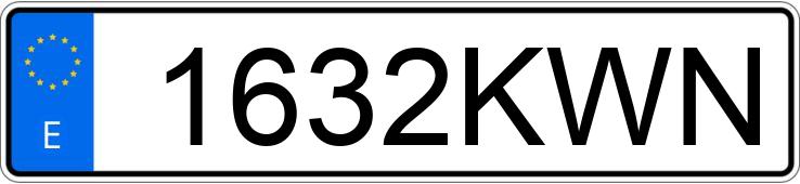 Registreringsnumret 1632KWN har TOYOTA AURIS