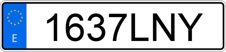 Numer rejestracyjny 1637LNY posiada YAMAHA MT 07