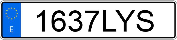 Numer rejestracyjny 1637LYS posiada PEUGEOT EXPERT