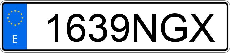 Numer rejestracyjny 1639NGX posiada FORD TRANSIT CONNECT