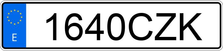 Numer rejestracyjny 1640CZK posiada MERCEDES SLK (170-171)