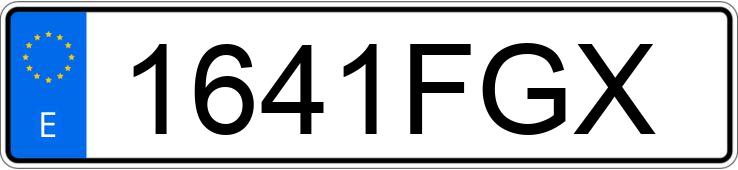 Numer rejestracyjny 1641FGX posiada VOLKSWAGEN GOLF