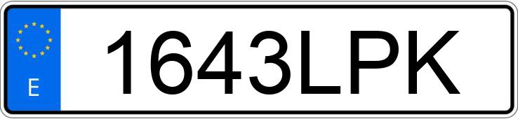 Numer rejestracyjny 1643LPK posiada MERCEDES E (213)