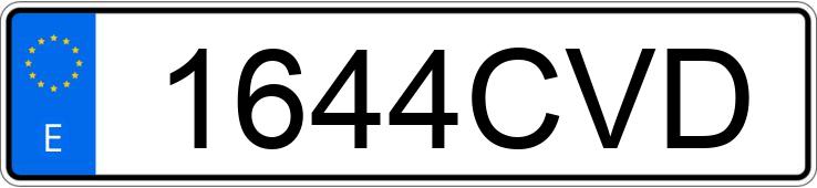 Numer rejestracyjny 1644CVD posiada MITSUBISHI ECLIPSE