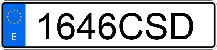 Numer rejestracyjny 1646CSD posiada PEUGEOT 307