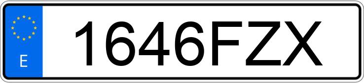 Numer rejestracyjny 1646FZX posiada VOLKSWAGEN GOLF