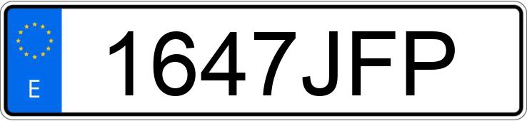 Numer rejestracyjny 1647JFP posiada NISSAN NV 200