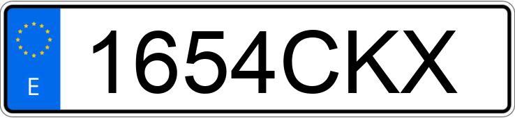 Numer rejestracyjny 1654CKX posiada FIAT DOBLO