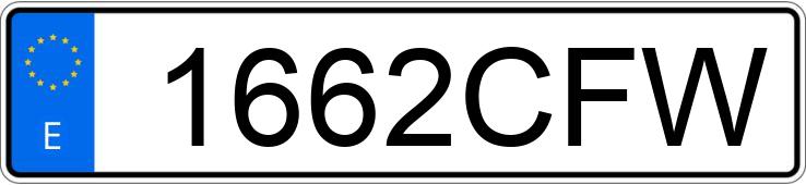 Numer rejestracyjny 1662CFW posiada PEUGEOT 307