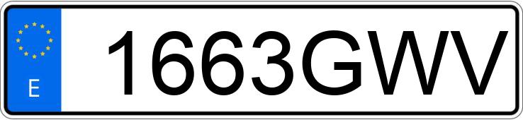 Numer rejestracyjny 1663GWV posiada HONDA CIVIC