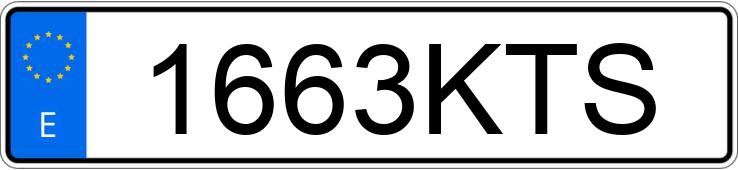 Numer rejestracyjny 1663KTS posiada VOLKSWAGEN CADDY