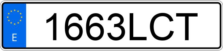 Numer rejestracyjny 1663LCT posiada VOLKSWAGEN GOLF