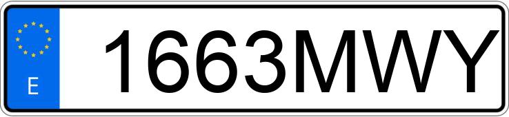 Numer rejestracyjny 1663MWY posiada KIA SPORTAGE