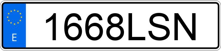 Numer rejestracyjny 1668LSN posiada VOLKSWAGEN TRANSPORTER