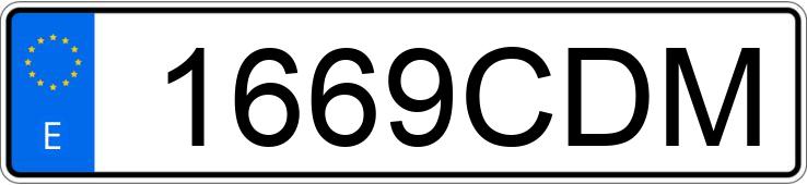 Numer rejestracyjny 1669CDM posiada BMW SERIE 3