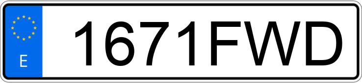 Numer rejestracyjny 1671FWD posiada SEAT IBIZA