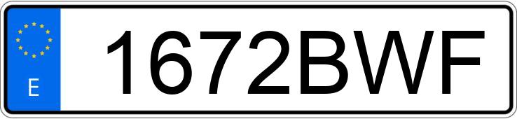 Numer rejestracyjny 1672BWF posiada TOYOTA MR2