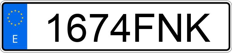 Il numero di registrazione 1674FNK ha CITROEN XSARA