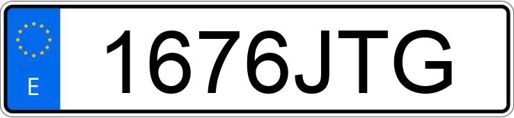 Numer rejestracyjny 1676JTG posiada VOLKSWAGEN PASSAT