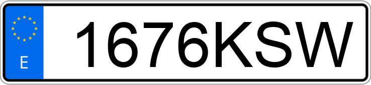 Numer rejestracyjny 1676KSW posiada MERCEDES A (176)
