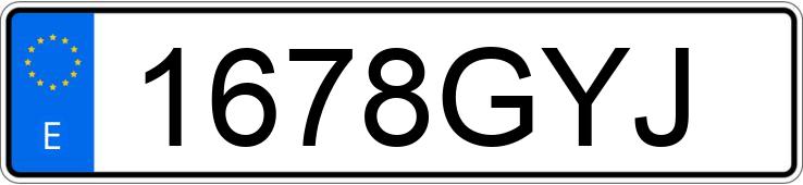 Numer rejestracyjny 1678GYJ posiada MITSUBISHI LANCER