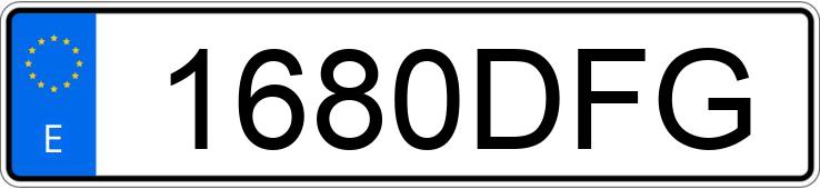 Registreringsnumret 1680DFG har VOLKSWAGEN POLO
