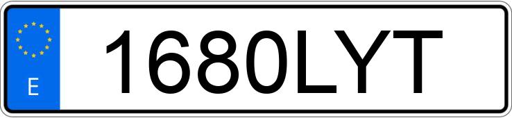 Numer rejestracyjny 1680LYT posiada FIAT 500