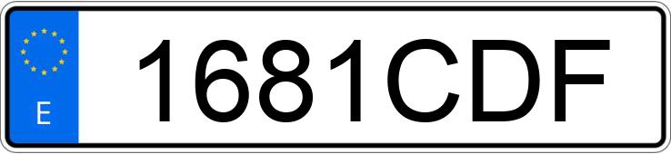 Реєстраційний номер 1681CDF має PEUGEOT 307