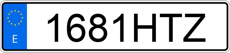 Numer rejestracyjny 1681HTZ posiada TOYOTA AURIS