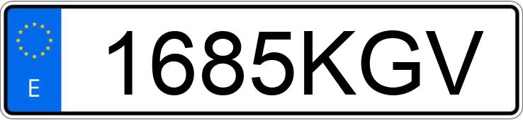 Numer rejestracyjny 1685KGV posiada TOYOTA AURIS