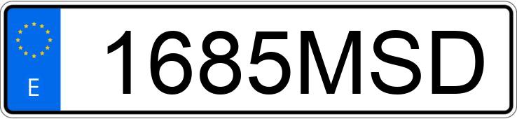 Numer rejestracyjny 1685MSD posiada VOLKSWAGEN TRANSPORTER