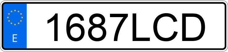 Numer rejestracyjny 1687LCD posiada TOYOTA YARIS