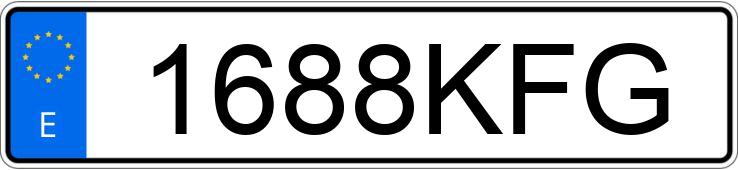 Numer rejestracyjny 1688KFG posiada IVECO EUROCARGO