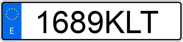 Numer rejestracyjny 1689KLT posiada RENAULT CLIO