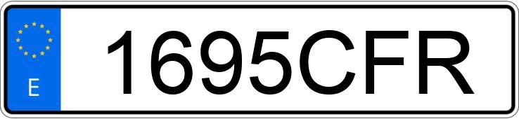 Numer rejestracyjny 1695CFR posiada VOLKSWAGEN GOLF