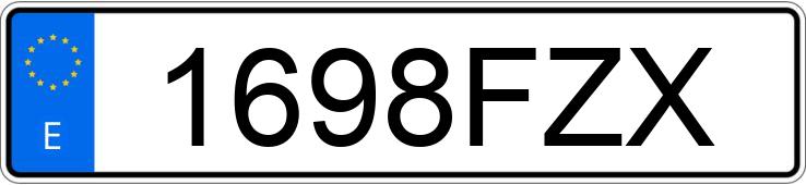 Numer rejestracyjny 1698FZX posiada MERCEDES C (204)