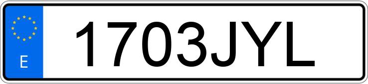 Numer rejestracyjny 1703JYL posiada HYUNDAI I30