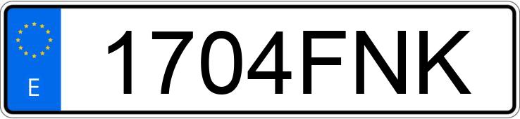 Numer rejestracyjny 1704FNK posiada VOLKSWAGEN CROSSPOLO