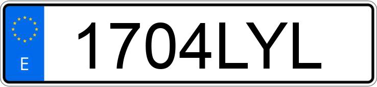 Numer rejestracyjny 1704LYL posiada PEUGEOT PARTNER Numer rejestracyjny 1704LYL posiada PEUGEOT PARTNER