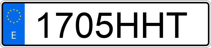 Numer rejestracyjny 1705HHT posiada VOLVO C30