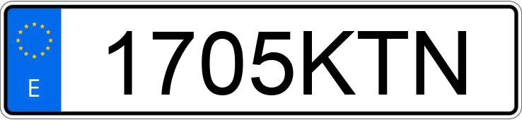 Numer rejestracyjny 1705KTN posiada FORD FIESTA