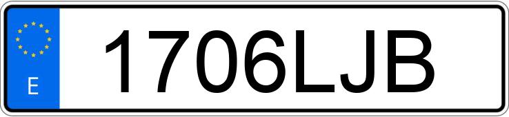 Die Registrierungsnummer 1706LJB hat AUDI Q3