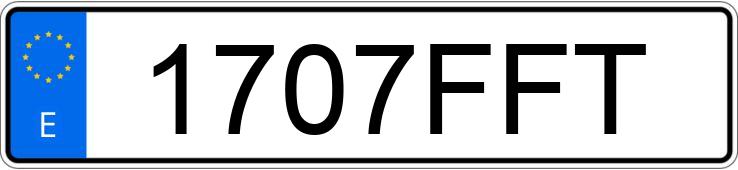 Numer rejestracyjny 1707FFT posiada KIA CARNIVAL 2.9 CRDI VGT EX