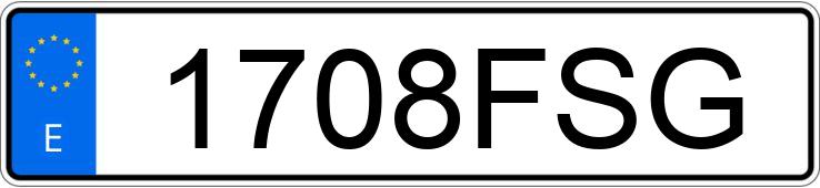 Numer rejestracyjny 1708FSG posiada VOLVO S80