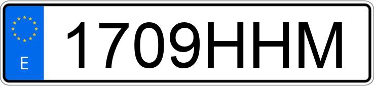 Numer rejestracyjny 1709HHM posiada AUDI A1