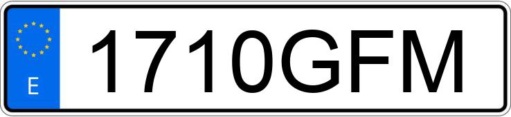 Numer rejestracyjny 1710GFM posiada FORD TRANSIT CONNECT