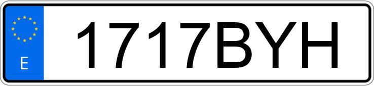 Numer rejestracyjny 1717BYH posiada VOLVO V70